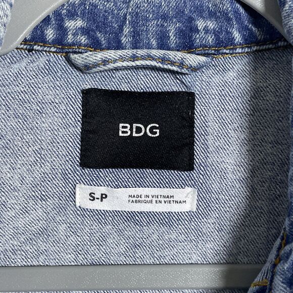 BDG Urban Outfitters Acid Wash Oversized Jean Jacket Blue Size Small - Picture 5 of 13